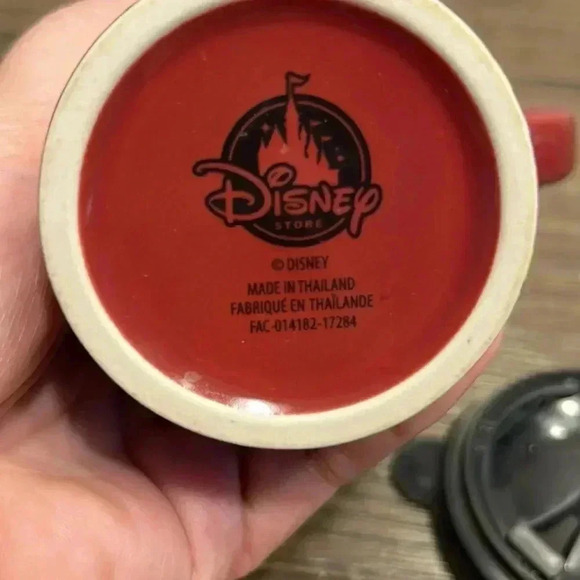 The Disney store Mickey Mouse Travel ceramic Tumbler Mug 12oz with lid & handle - Picture 4 of 5